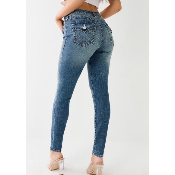 TRUE RELIGION | Jennie Curvy Mid Rise Super Skinny Jeans - Picture 1 of 9